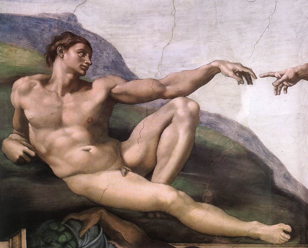 Creation of Adam (detail) by MICHELANGELO Buonarroti