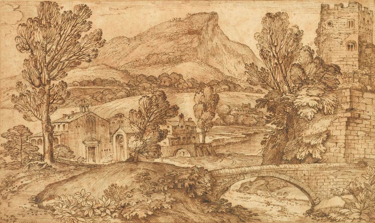 Landscape near Viterbo by GRIMALDI, Giovanni Francesco