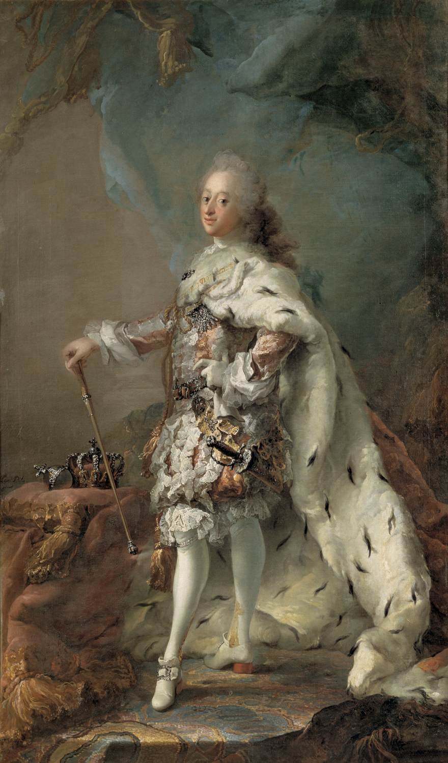 Portrait of Frederik V in Anointment Robe by PILO, Carl Gustaf