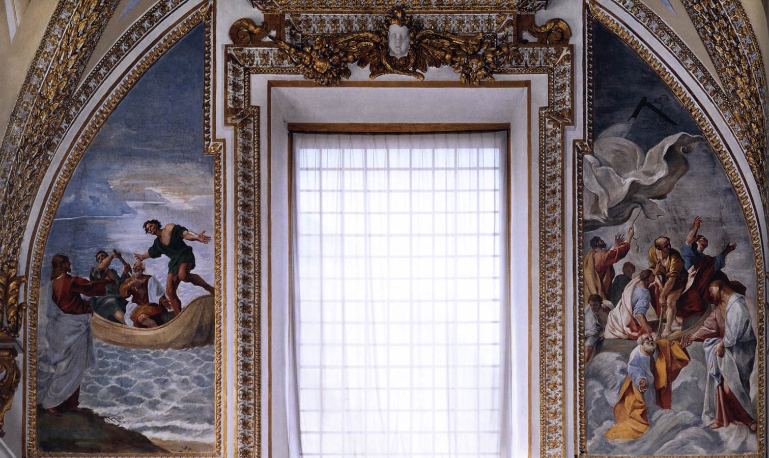 Lunette of the entry wall by LANFRANCO, Giovanni