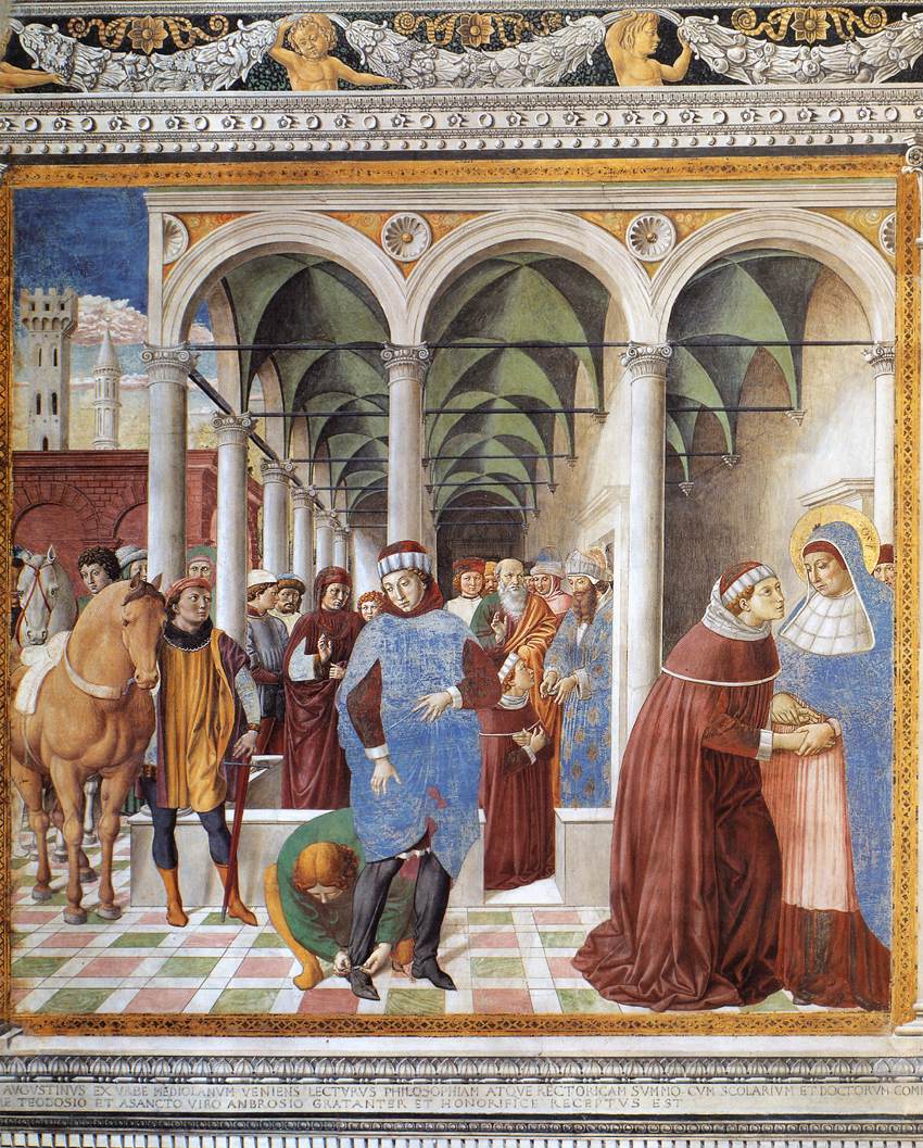 Arrival of St Augustine in Milan (scene 8, north wall) by