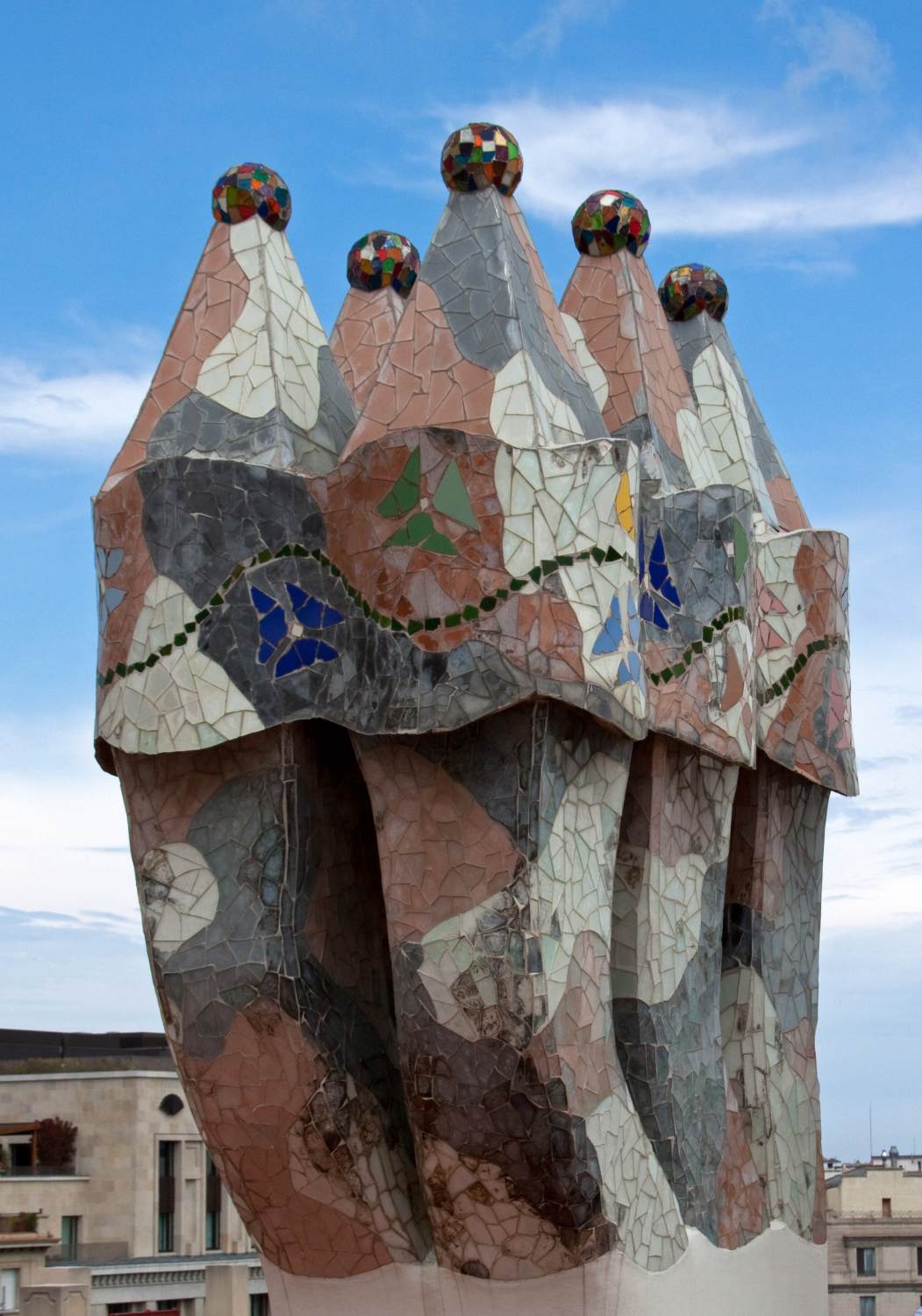 Casa Batlló: chimneys by GAUDÍ, Antoni