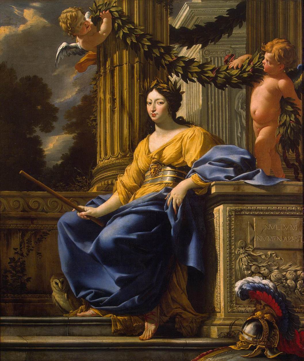 Allegorical Portrait of Anna of Austria as Minerva by VOUET, Simon