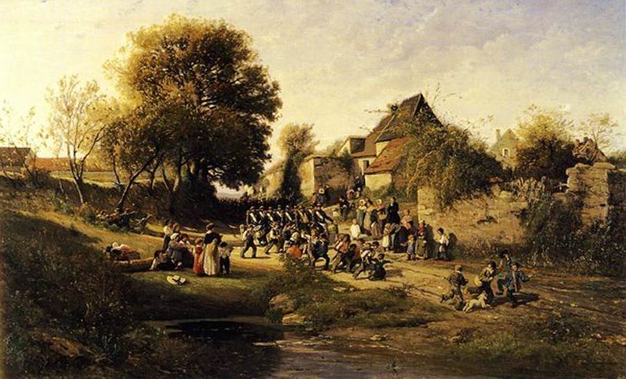 The Return from the War by HARPIGNIES, Henri-Joseph