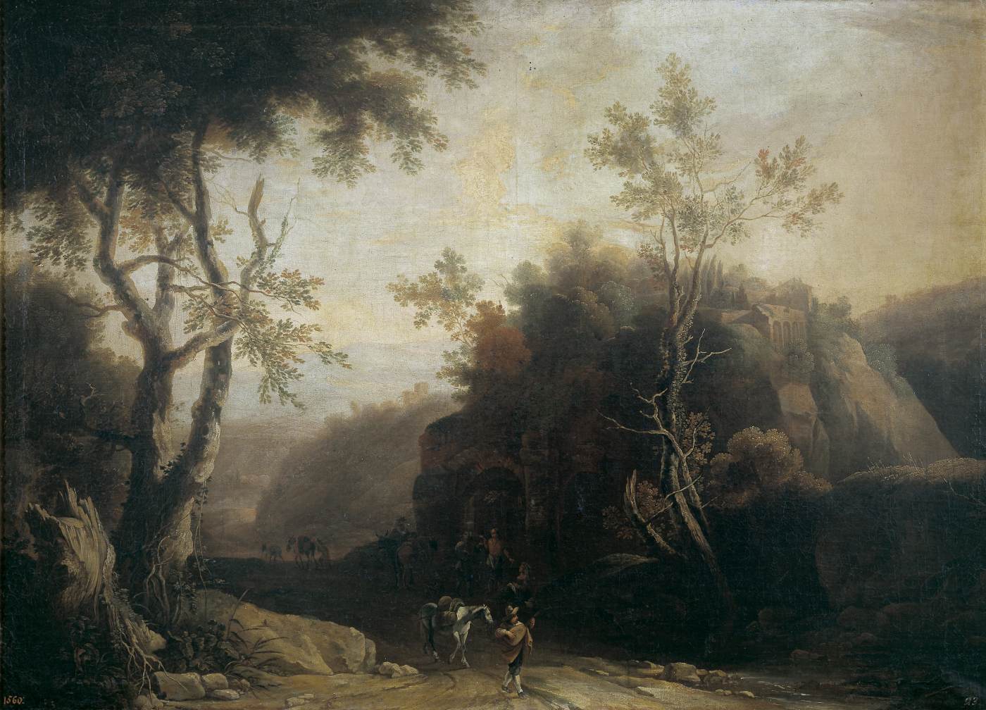 Landscape with Tavern and Roman Aqueduct by SPIERINCKX, Pieter