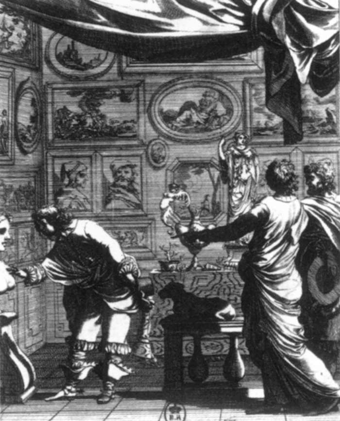 Frontispiece to 'Cabinet de M. de Scudéry' by CHAUVEAU, François