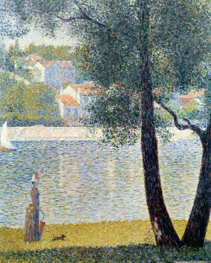 The Seine at Courbevoi by SEURAT, Georges