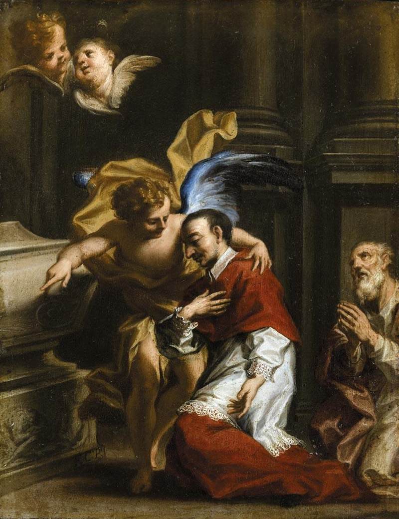 St Carlo Borromeo Tended by an Angel by