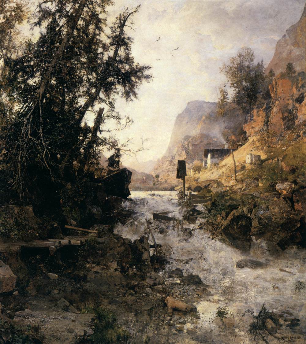 Mountain Torrent after the Storm by RUSS, Robert