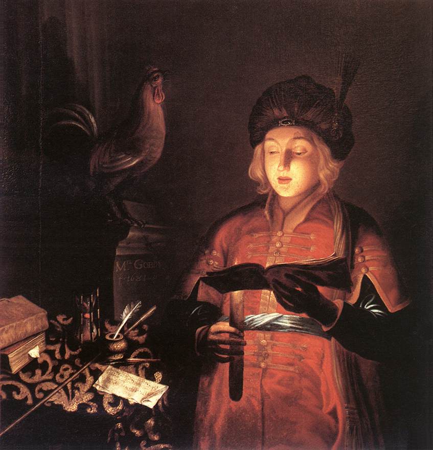 Young Man with a Candle by GOBIN, Michel