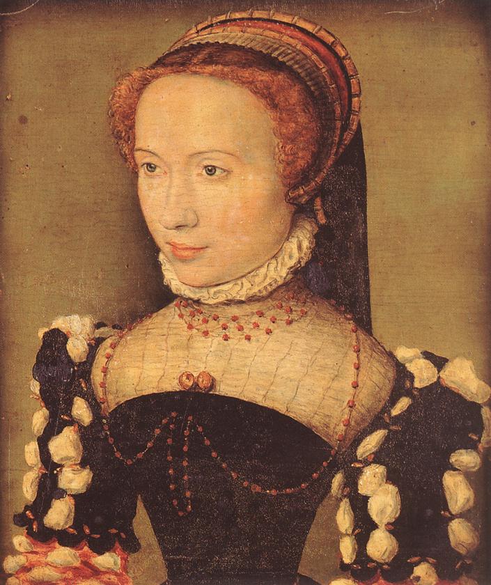 Portrait of Gabrielle de Rochechouart by CORNEILLE DE LYON