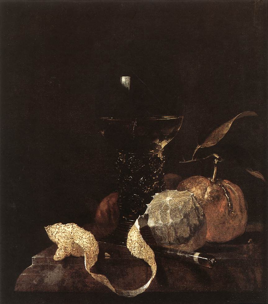 Still-Life with Lemon, Oranges and Glass of Wine by KALF, Willem