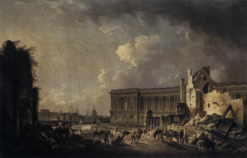 Clearing the Area in front of the Louvre Colonnade by