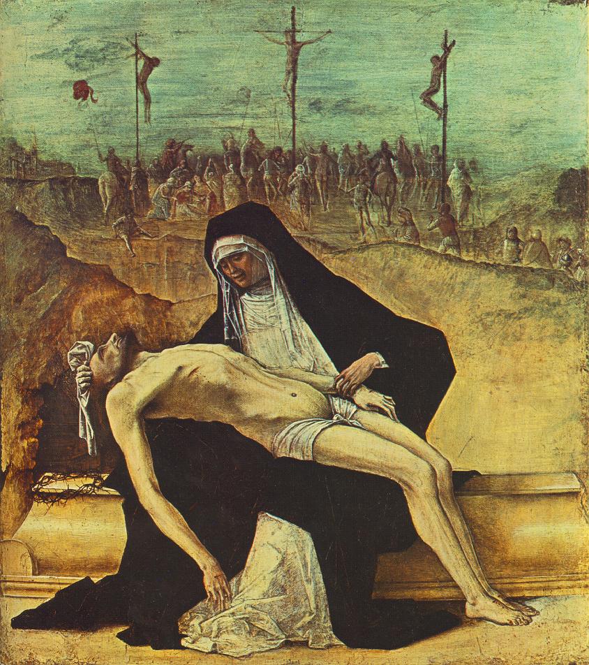 Predella of Stories of Christ: 2. Pietà by ROBERTI, Ercole de'