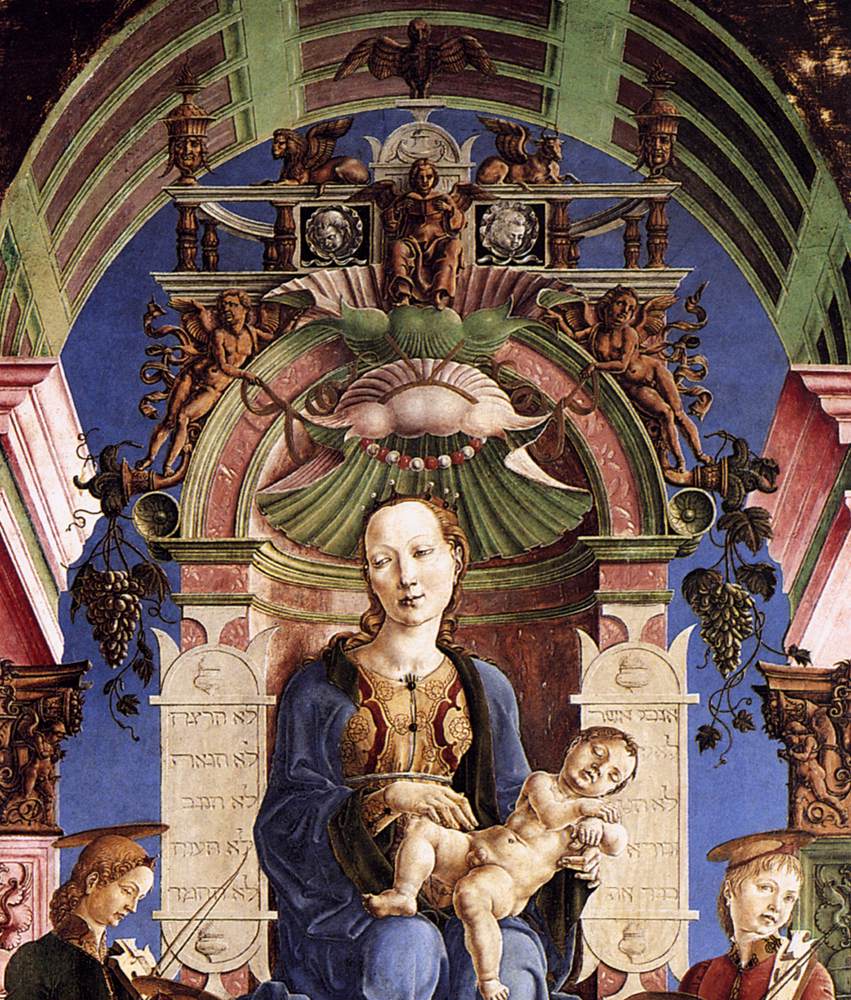 Madonna with the Child Enthroned (detail) by