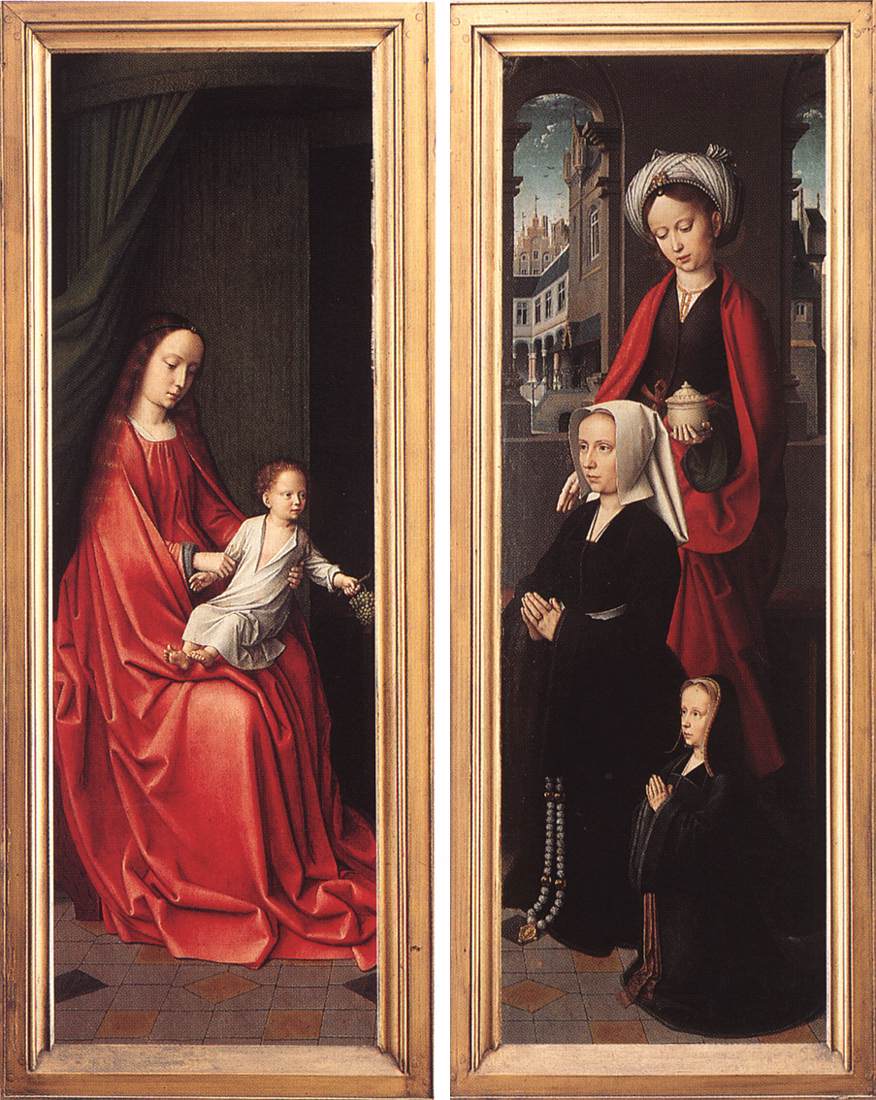 Triptych of Jan Des Trompes (rear of the wings) by DAVID, Gerard