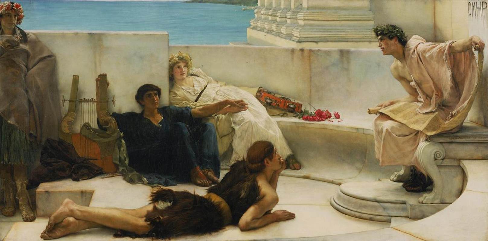 Reading from Homer by ALMA-TADEMA, Lawrence