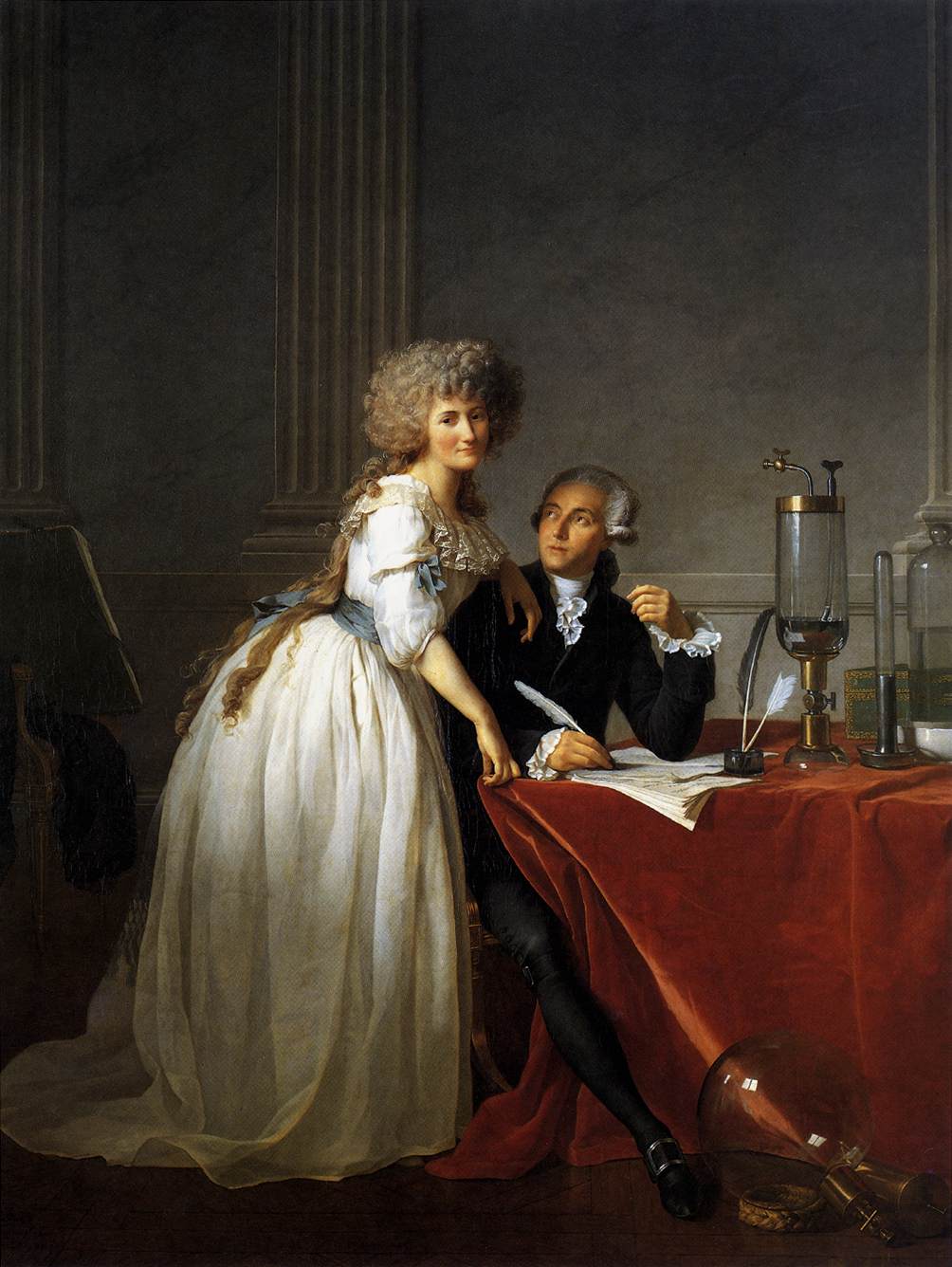 Portrait of Antoine-Laurent and Marie-Anne Lavoisier by DAVID, Jacques-Louis