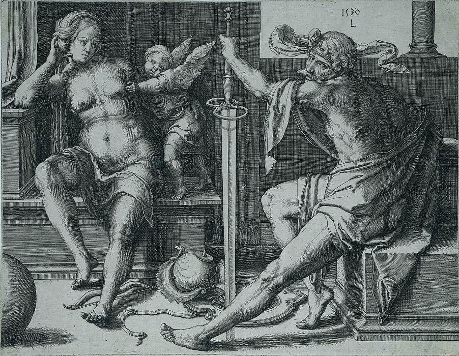 Mars, Venus, and Cupid by LEYDEN, Lucas van