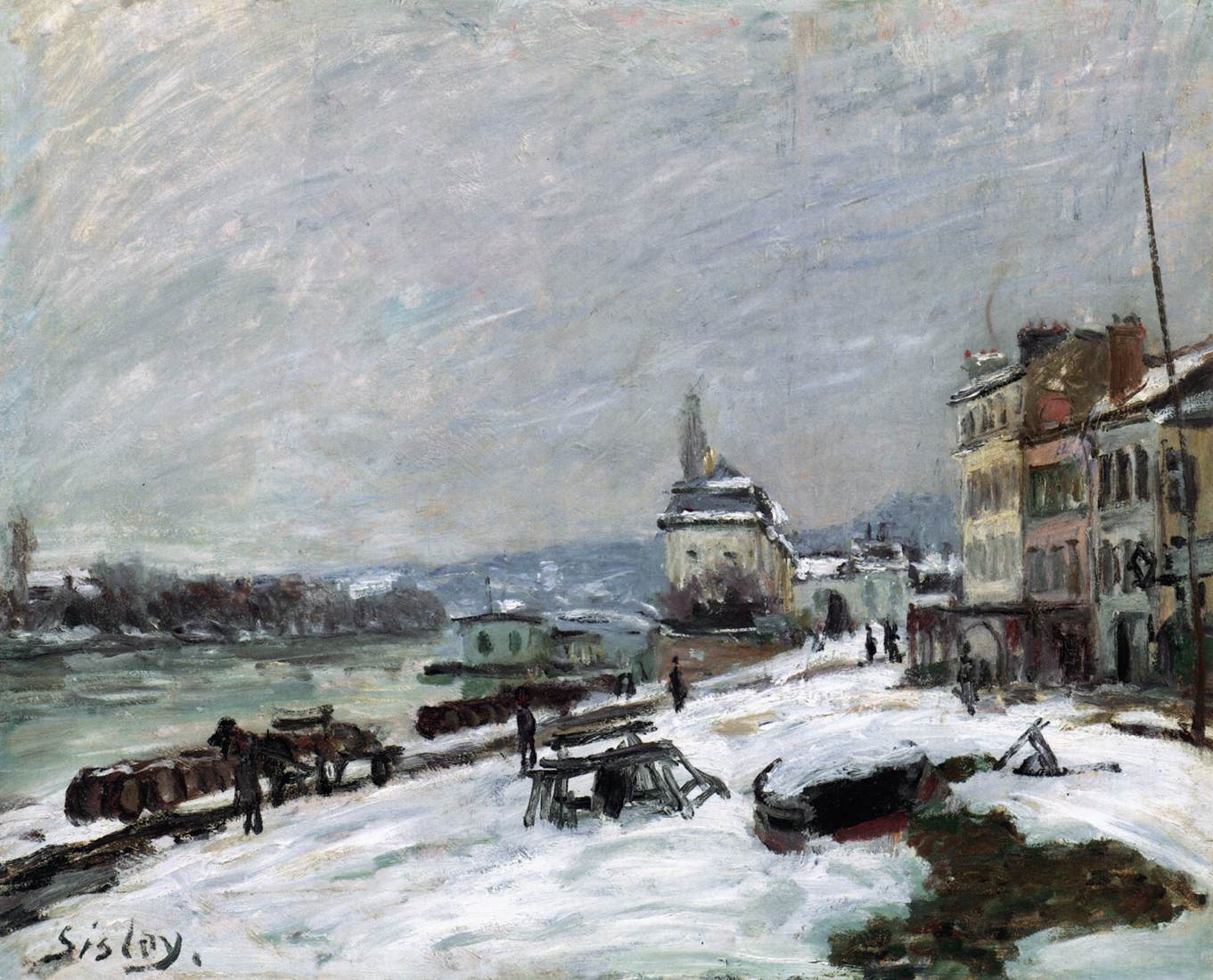 Winter at Marly-le-Roi, Snow Effect by SISLEY, Alfred