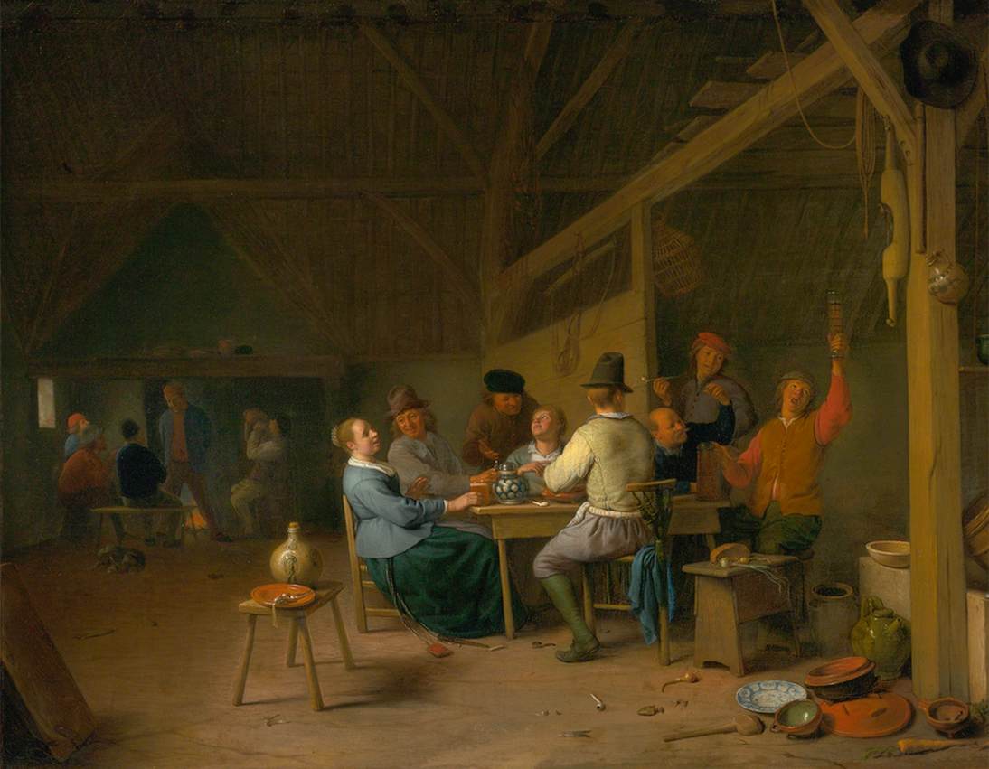 Tavern Interior with Drinkers and Smokers by SORGH, Hendrick Maertensz.