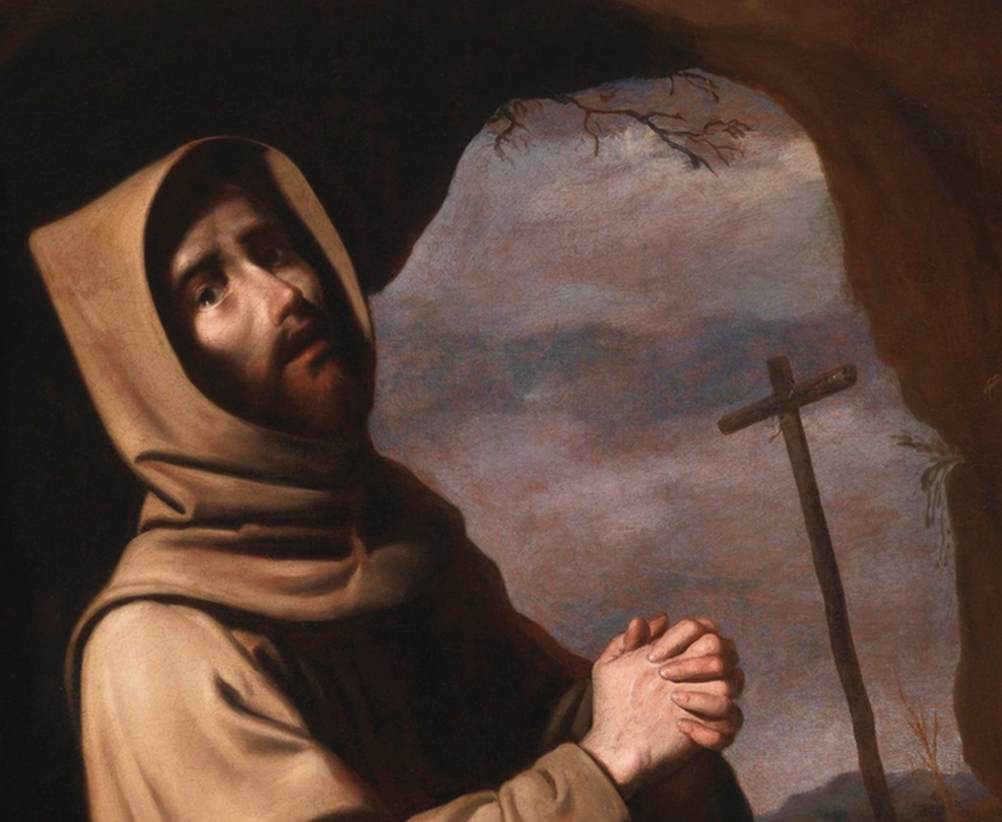 St Francis at Prayer (detail) by ZURBARÁN, Francisco de