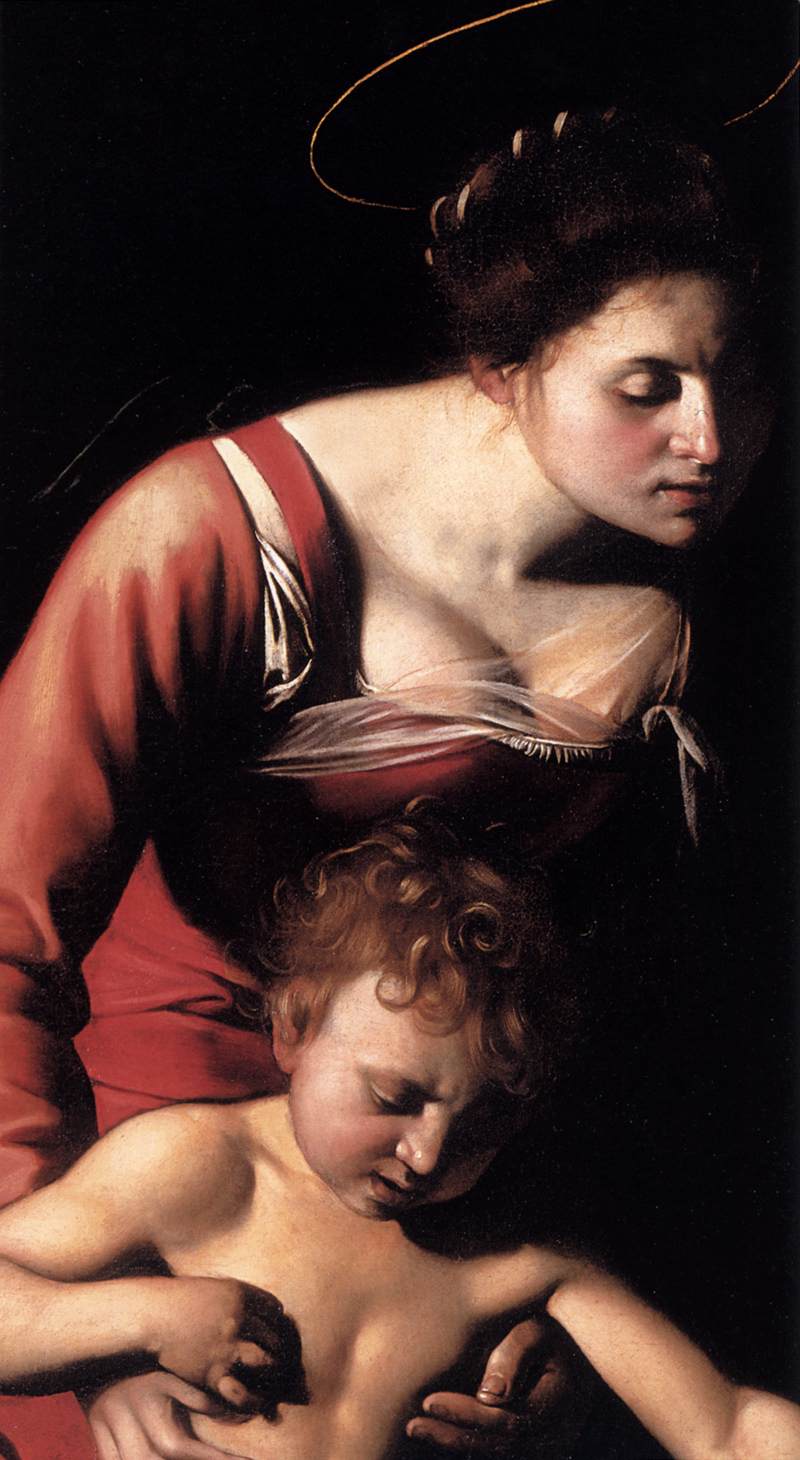 Madonna dei Palafrenieri (detail) by CARAVAGGIO