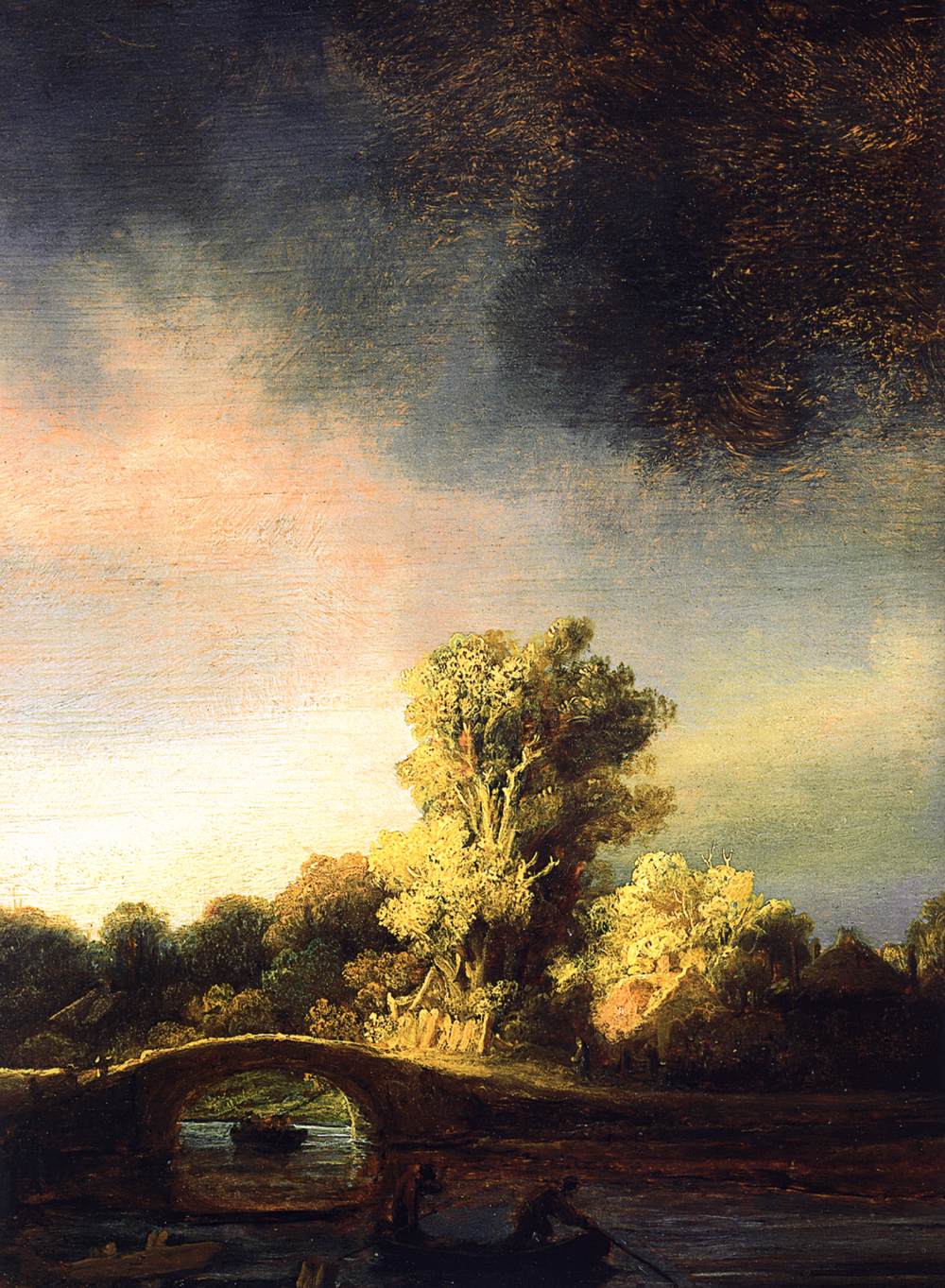 Landscape with a Stone Bridge (detail) byREMBRANDT Harmenszoon van Rijn