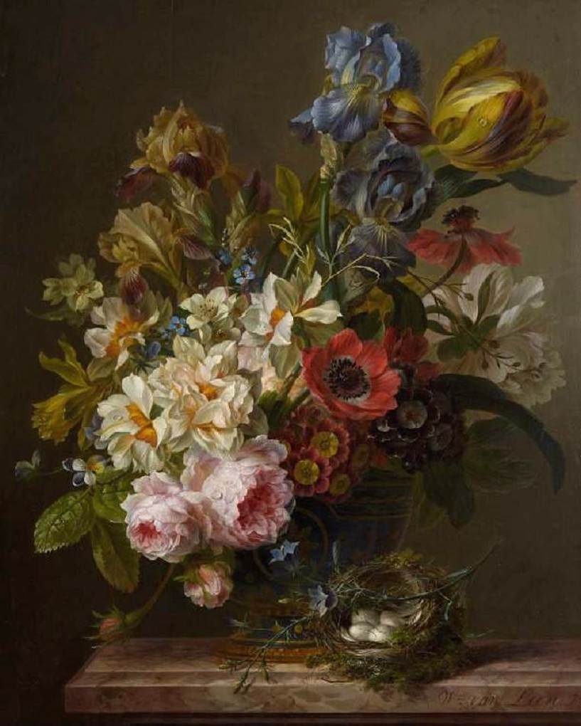 Bowl of Flowers by LEEN, Willem van