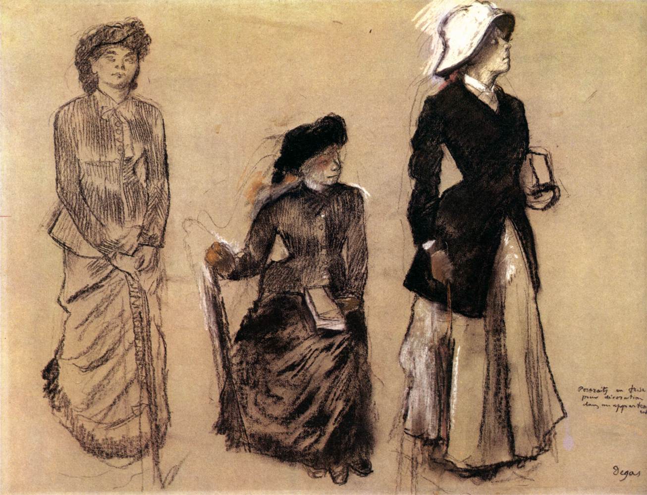 Studies for Portraits in a Frieze by DEGAS, Edgar