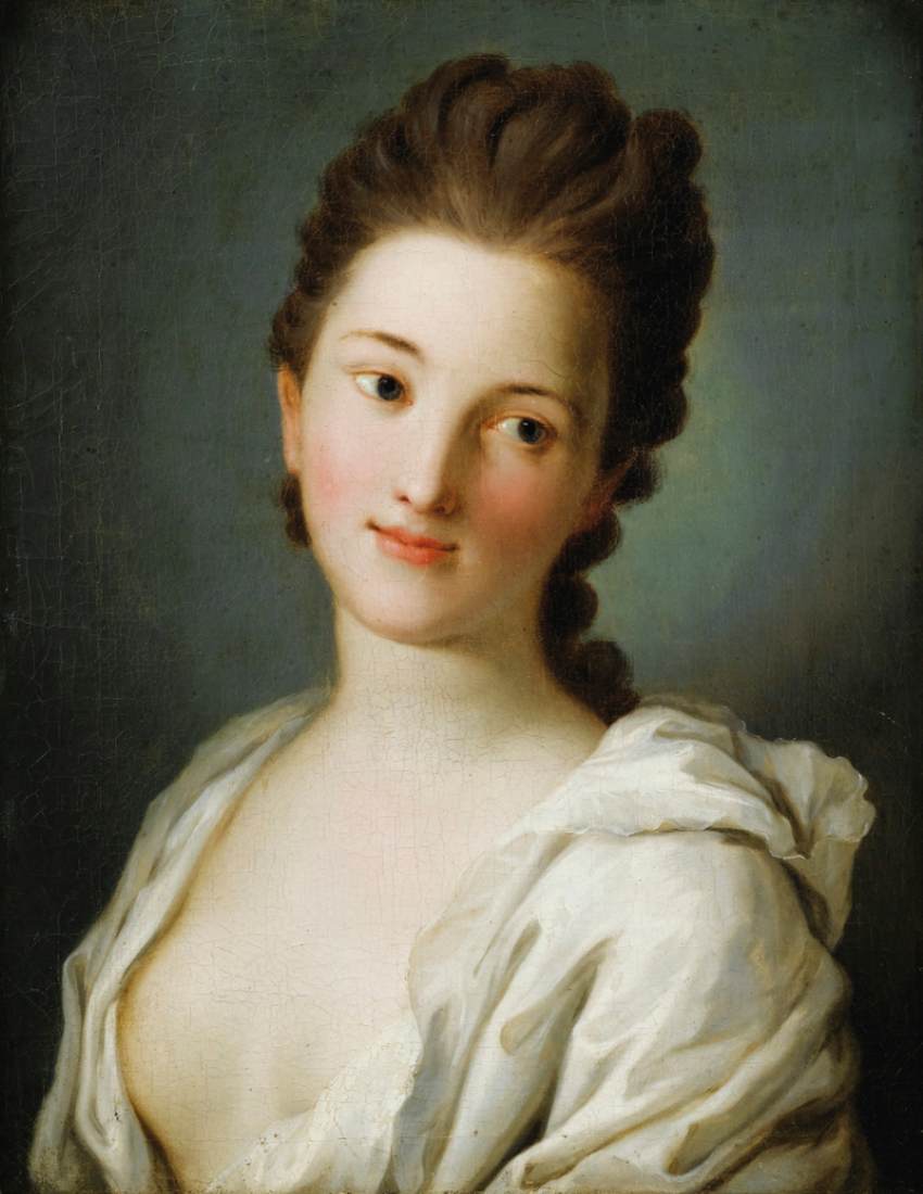 Portrait of a Woman in White Dress by