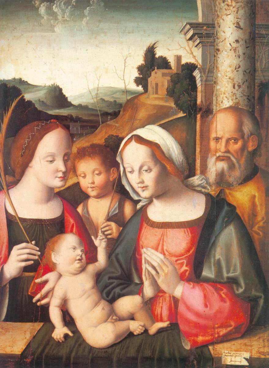 Holy Family with St Catherine of Alexandria and the Infant John the Baptist by