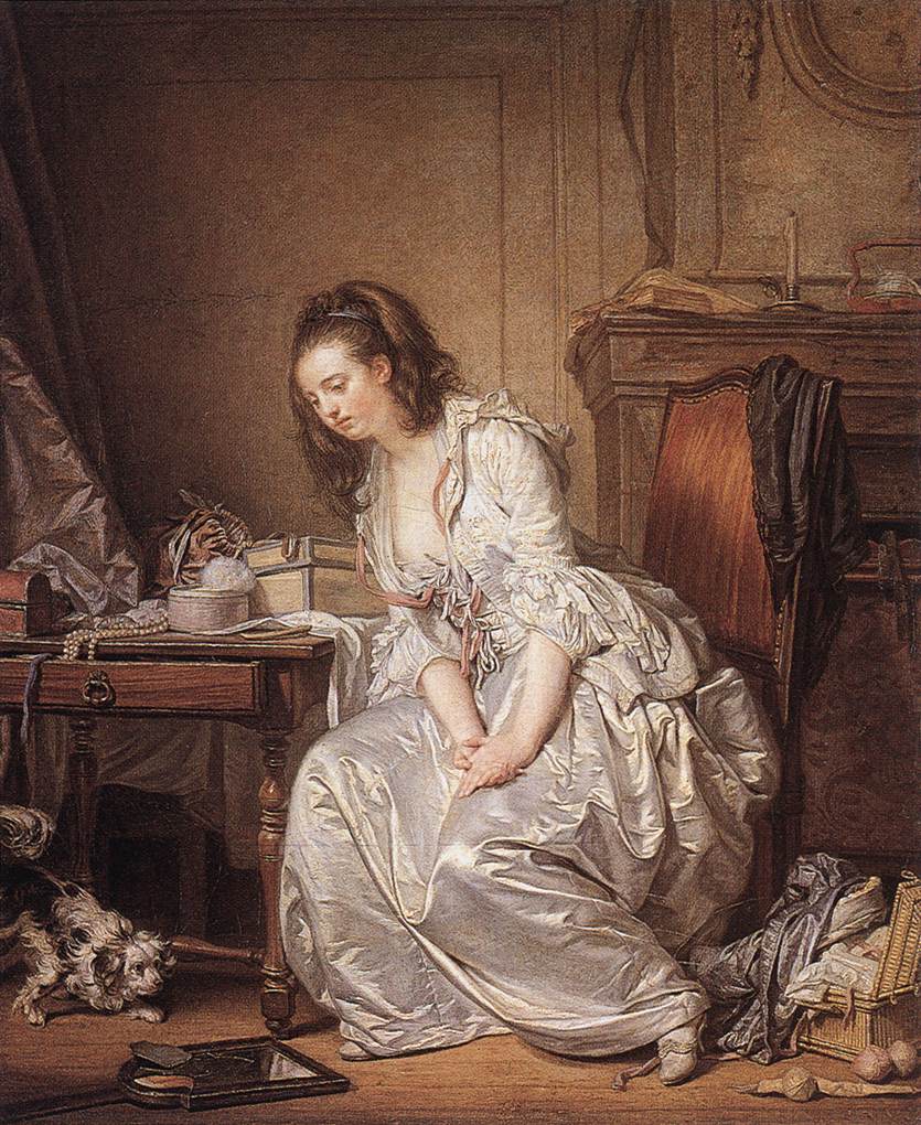 The Broken Mirror by GREUZE, Jean-Baptiste