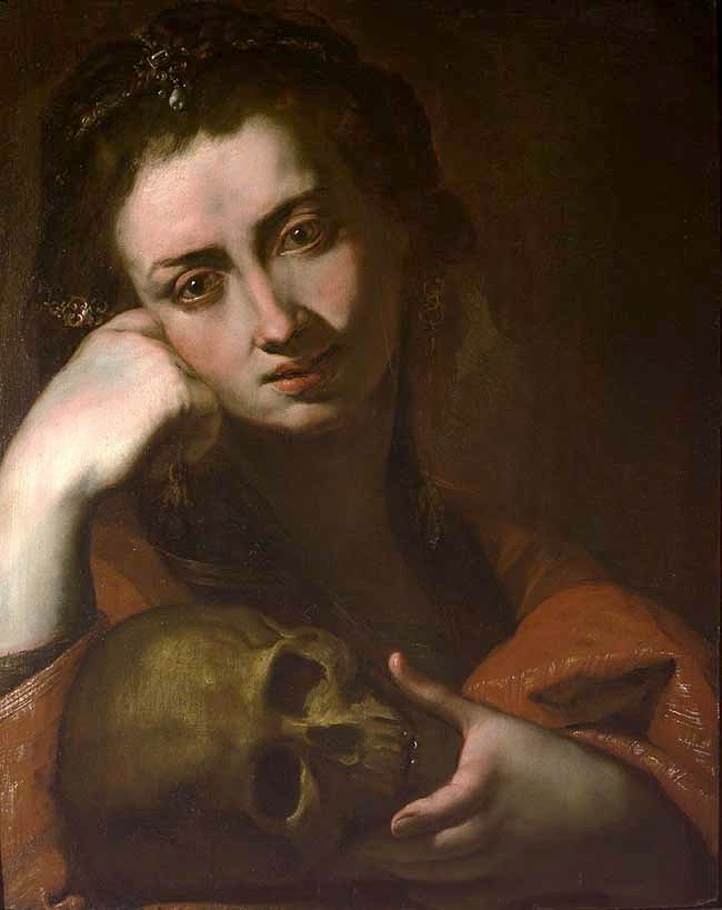 The Penitent Magdalen or Vanitas by