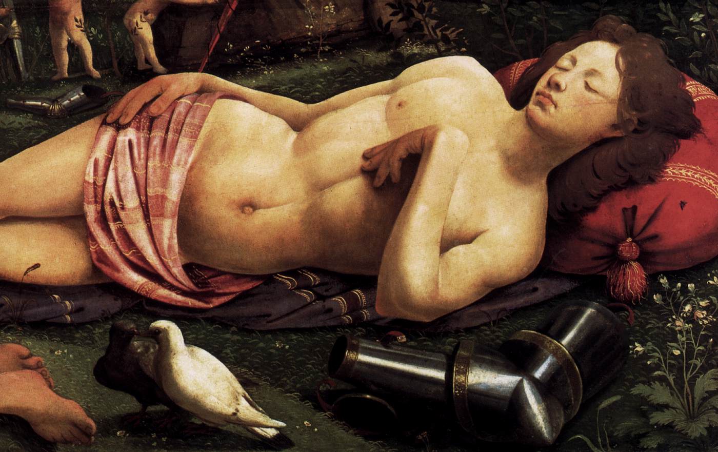 Venus, Mars, and Cupid (detail) by PIERO DI COSIMO