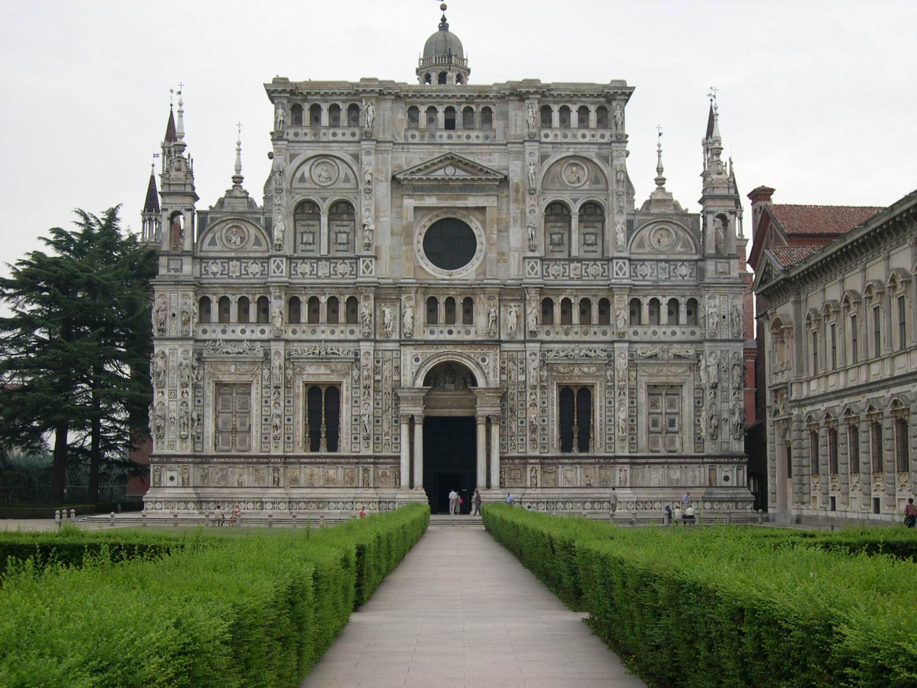 View of the façade by