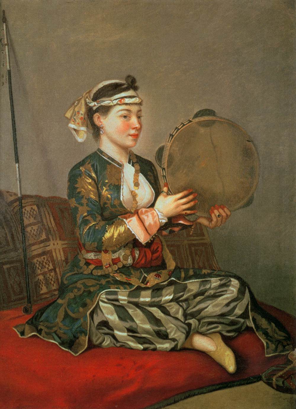 Turkish Woman with a Tambourine by LIOTARD, Étienne