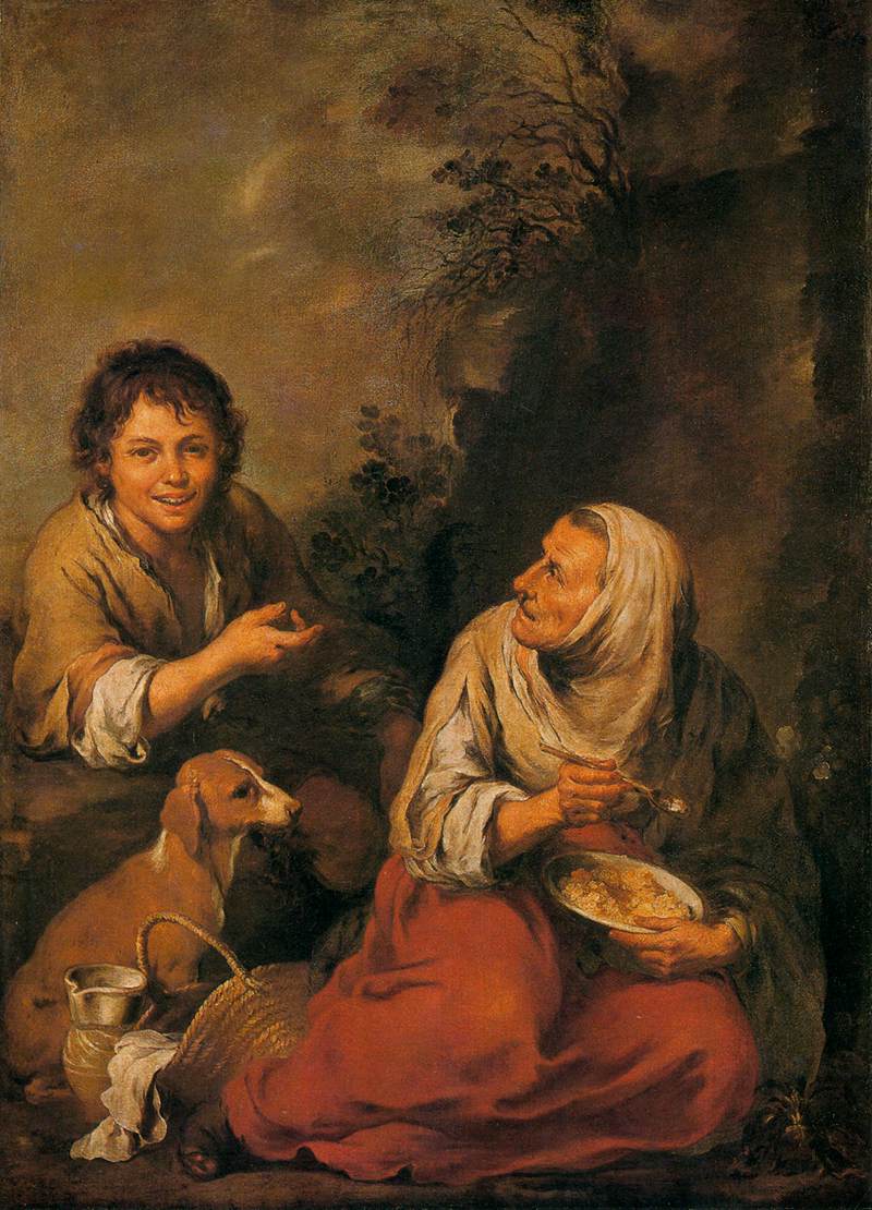 Old Woman and Boy by MURILLO, Bartolomé Esteban