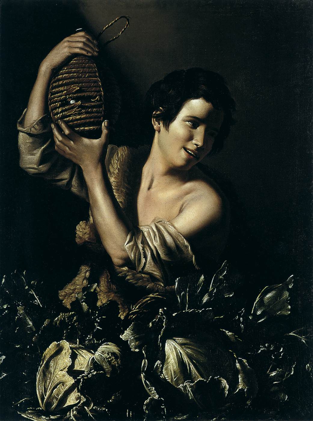 Boy with a Flask and Cabbages by