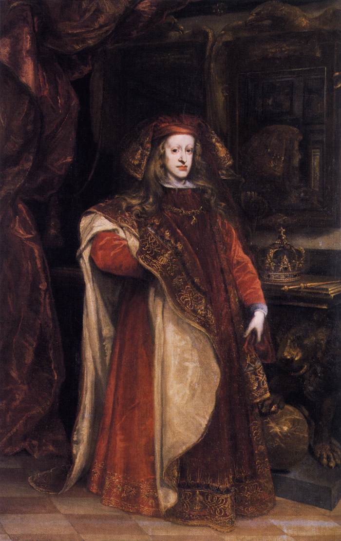 Charles II as Grandmaster of the Golden Fleece by CARREÑO DE MIRANDA, Juan