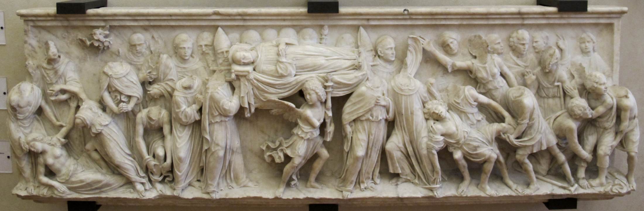 Tomb of St Giovanni Gualberto (fragment) by BENEDETTO DA ROVEZZANO