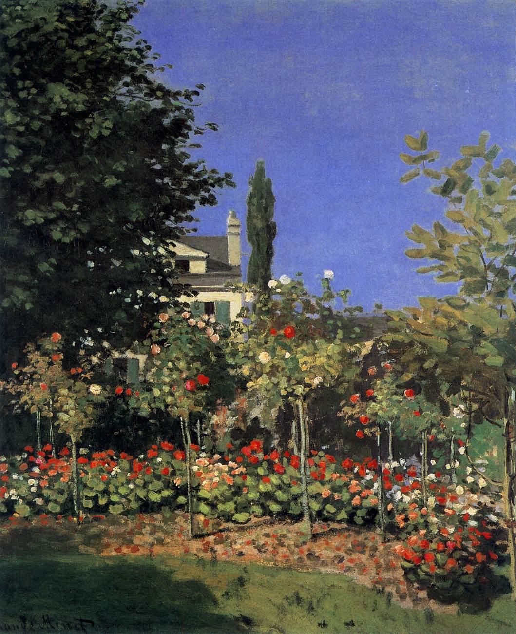 Garden in Bloom in Sainte-Adresse by MONET, Claude