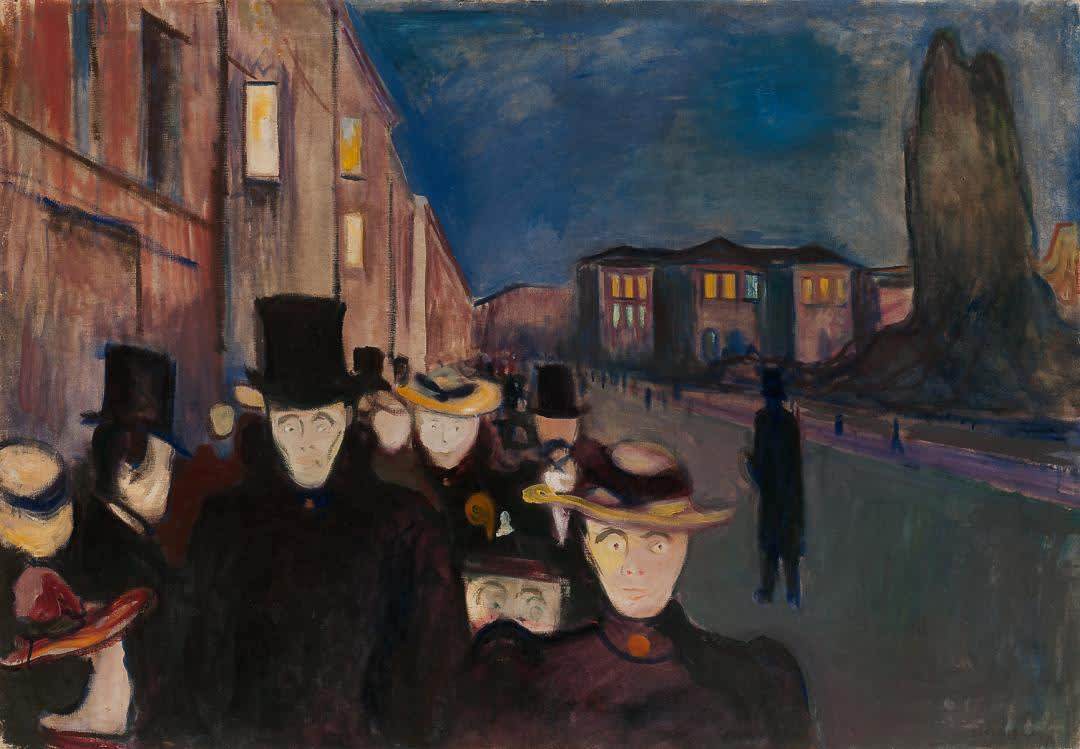 Evening on Karl Johan Street by MUNCH, Edvard