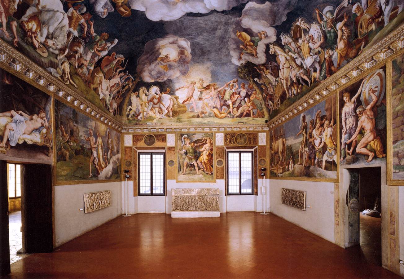 View of the Sala di Troia by GIULIO ROMANO