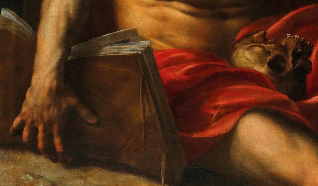 St Jerome (detail) by BORZONE, Luciano