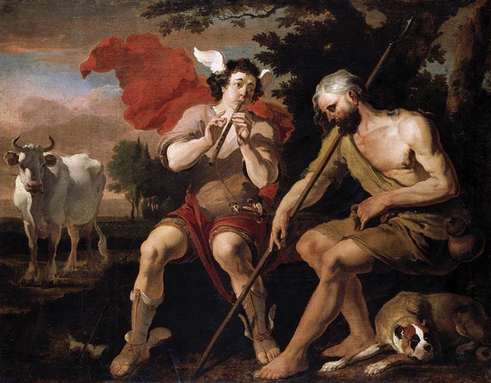 Mercury and Argos by HONDIUS, Abraham Danielsz.