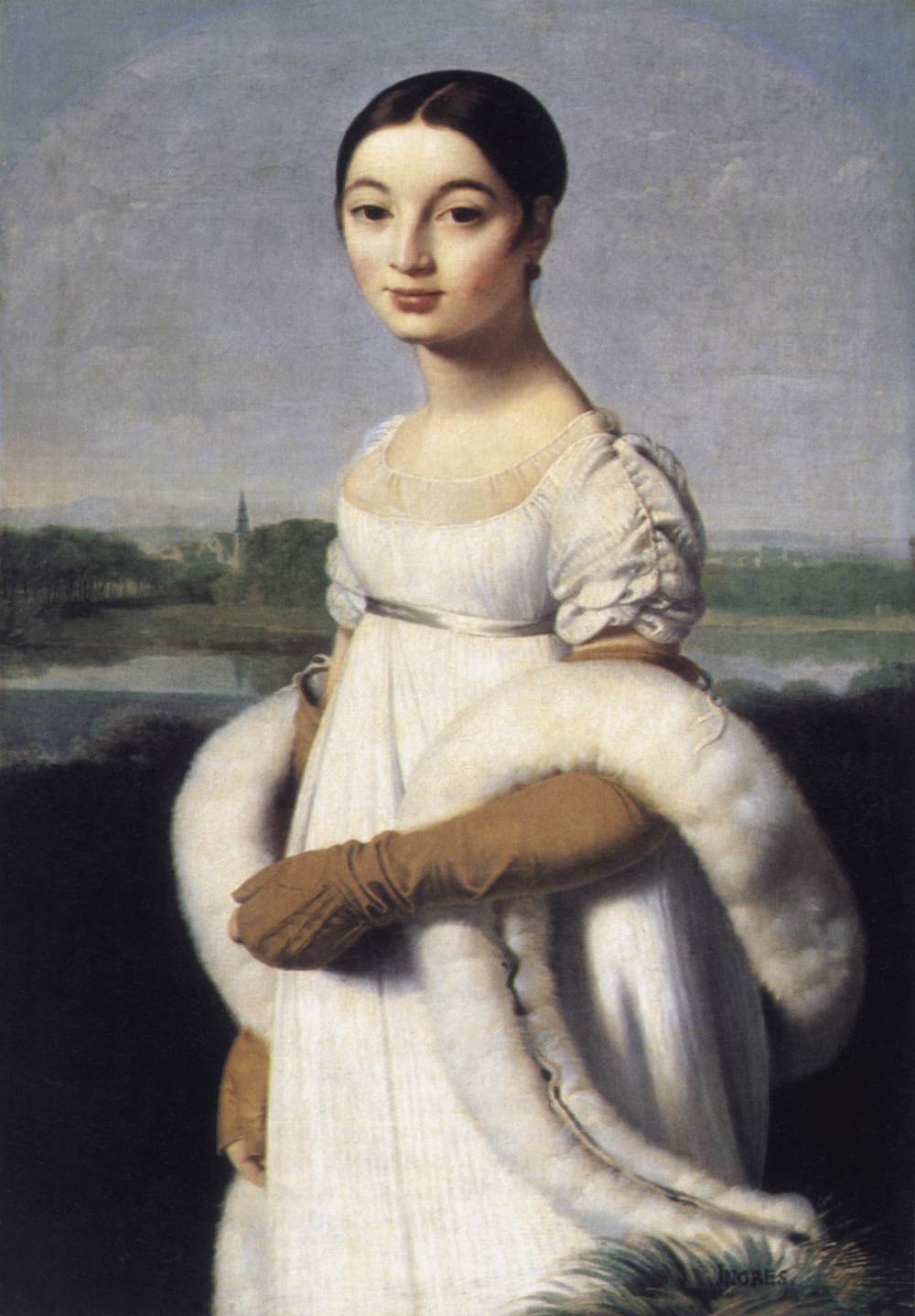 Mademoiselle Caroline Rivière by INGRES, Jean-Auguste-Dominique