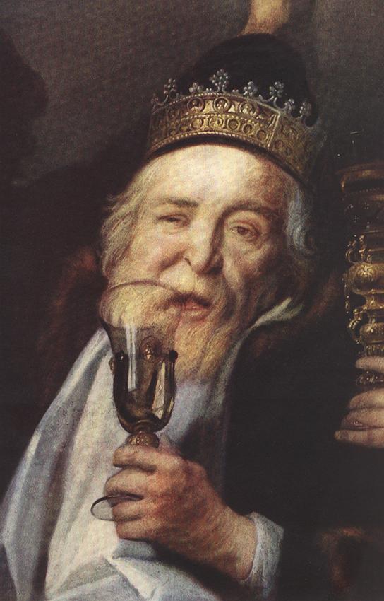 The Bean King (detail) by JORDAENS, Jacob