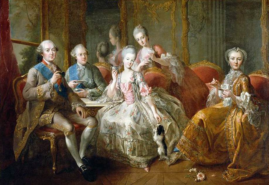 "The Family of the Duc de Penthièvre ("La Tasse de Chocolat")" by CHARPENTIER, Jean-Baptiste the Elder