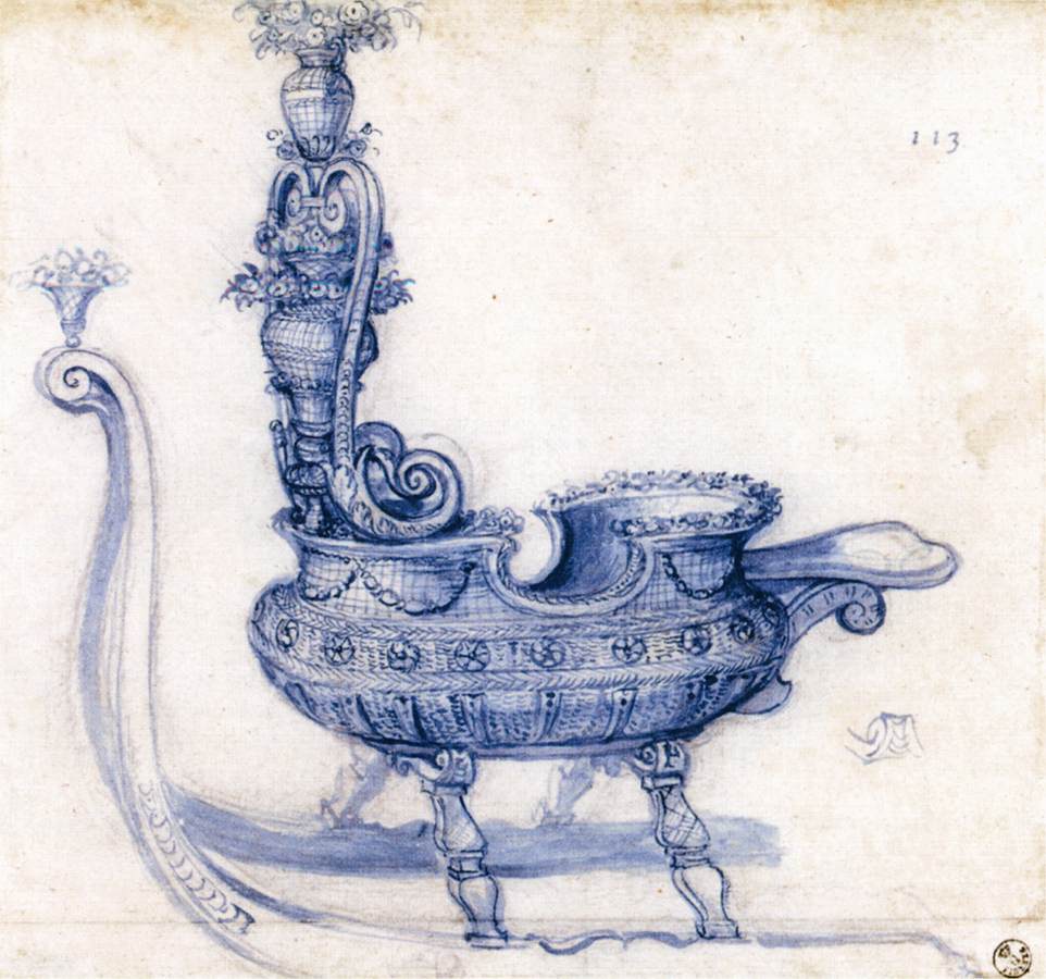 Sketch for a Sleigh Shaped like a Basket of Flowers by ARCIMBOLDO, Giuseppe